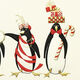 Holiday Penguins Folded Holiday Cards Image 2 of 4